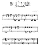 Téléchargez l'arrangement pour piano de la partition de noel-malgre-ta-colere en PDF